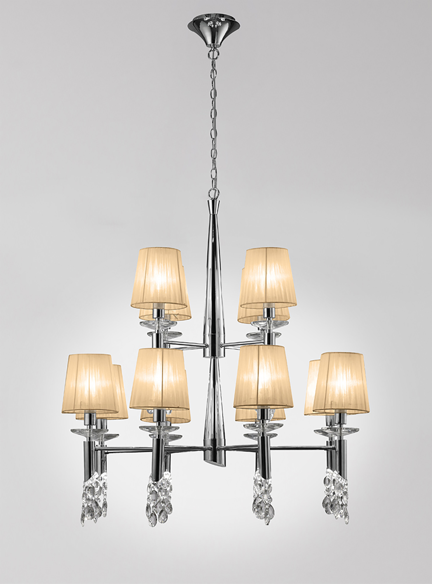 Tiffany Crystal Ceiling Lights Mantra Tiered Crystal Fittings